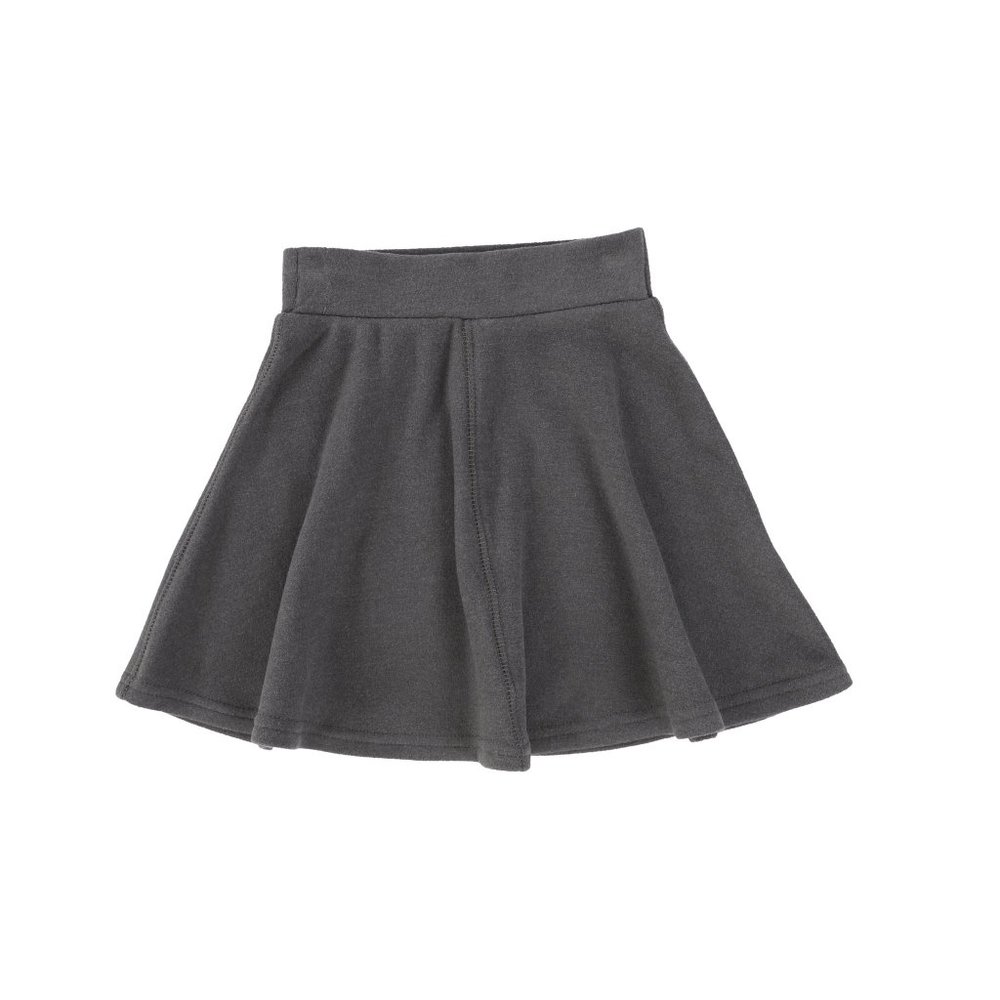 TOTTINI girls gray stitched A-line felt skirt size 11